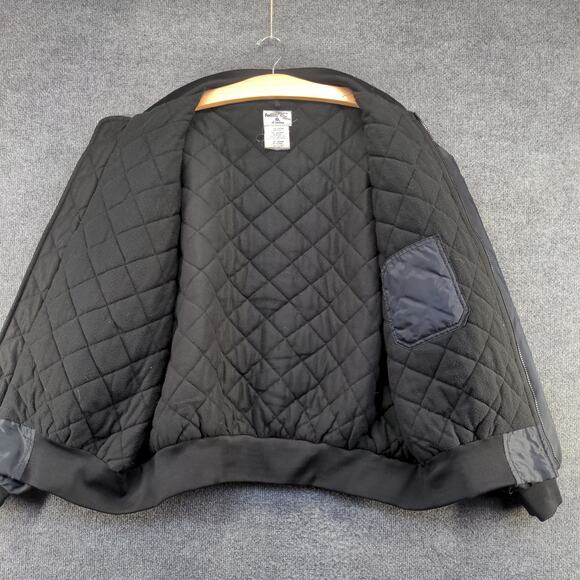 FedEx Stan Herman Men's Quilted Work Uniform Jacket Coat Black 3XL Hooded - Picture 2 of 13